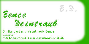 bence weintraub business card